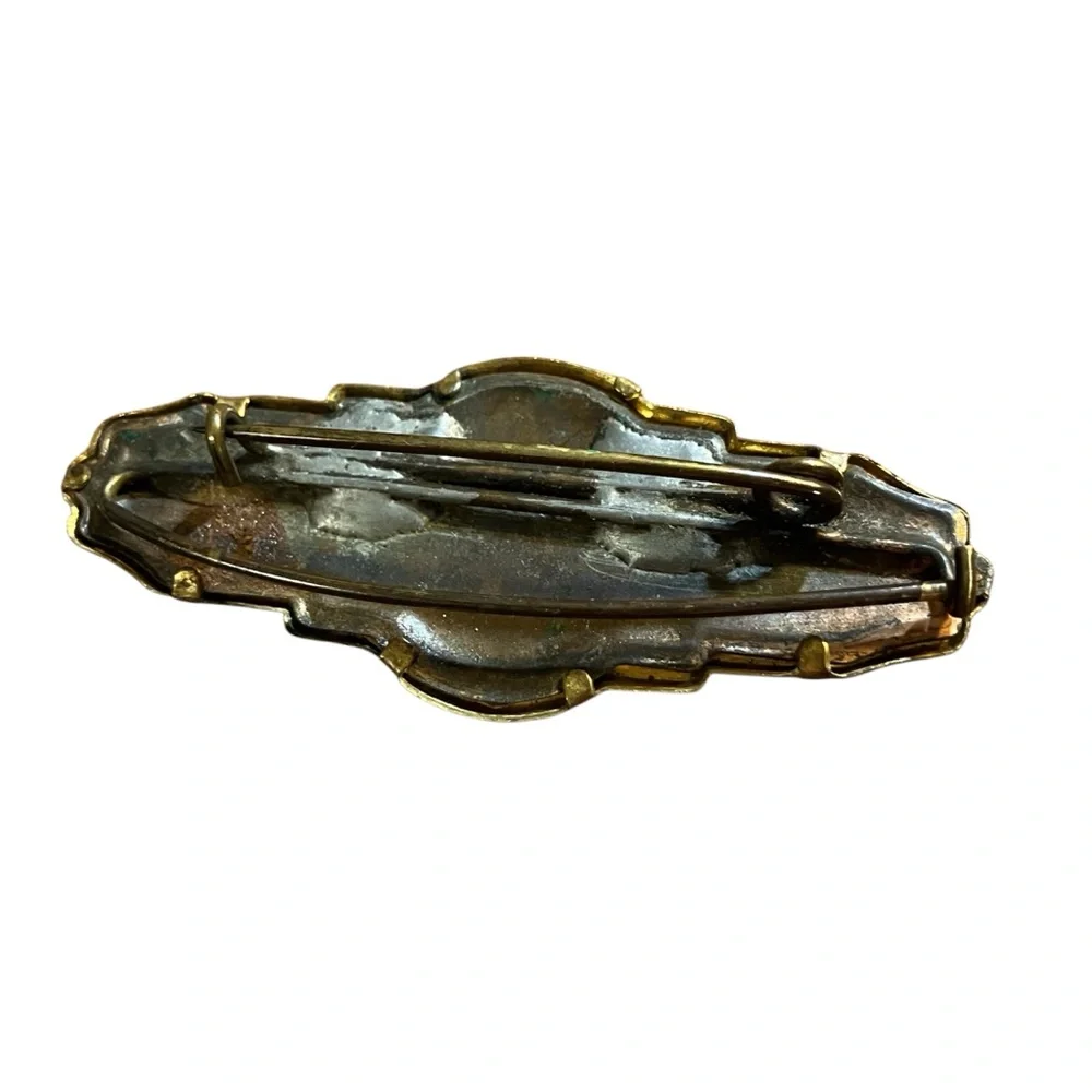 Antique Whitehead & Hoag Women Freemasons Fraternal Handshake Brooch Late 1800s